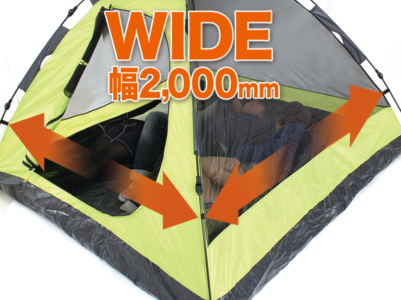 販売終了品DoD ワンタッチテントT3-79 ライムグリーン