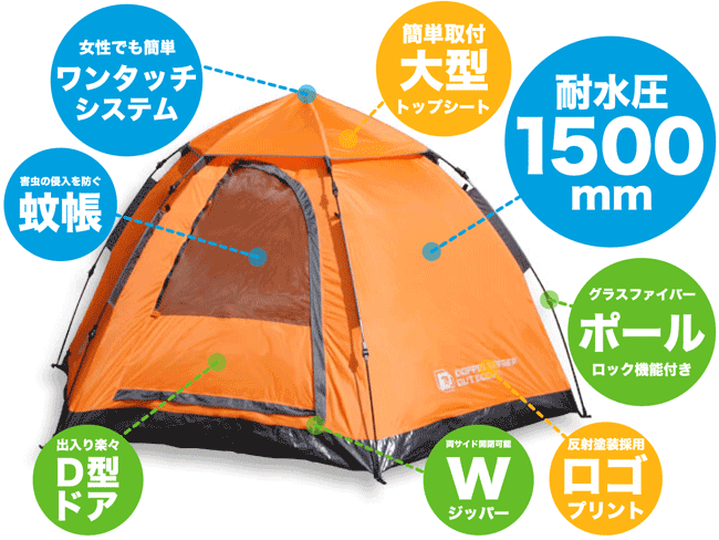 販売終了】5人用ワンタッチテント T5-31 - DOD（ディーオーディー ...