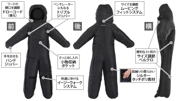  人型寝袋ver5.0 サラサラシリーズの主な特徴