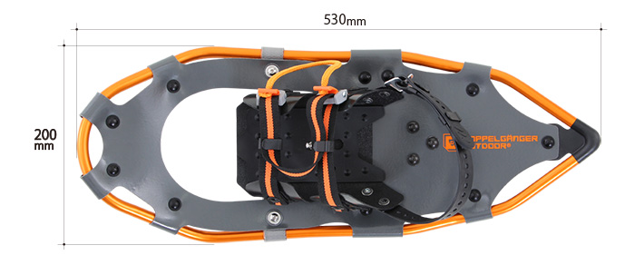  ウルトラライトスノーシューのサイズ画像