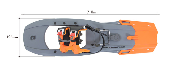  2WAYエクストラスノーシューのサイズ画像