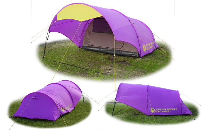 TARPLY TENT DOD テント　タープ一体　2ルーム　グランドシート付