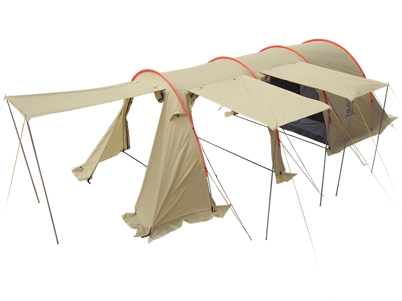 カマボコテント 広いリビングを備えた2ルーム型トンネルテント ドッペルギャンガーアウトドア