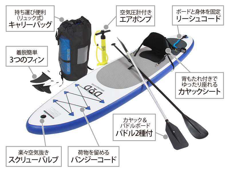  スタンドアップパドルボードロングの主な特徴