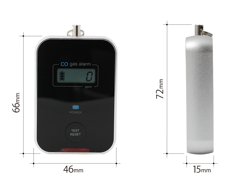  キャンプ用一酸化炭素チェッカーのサイズ画像
