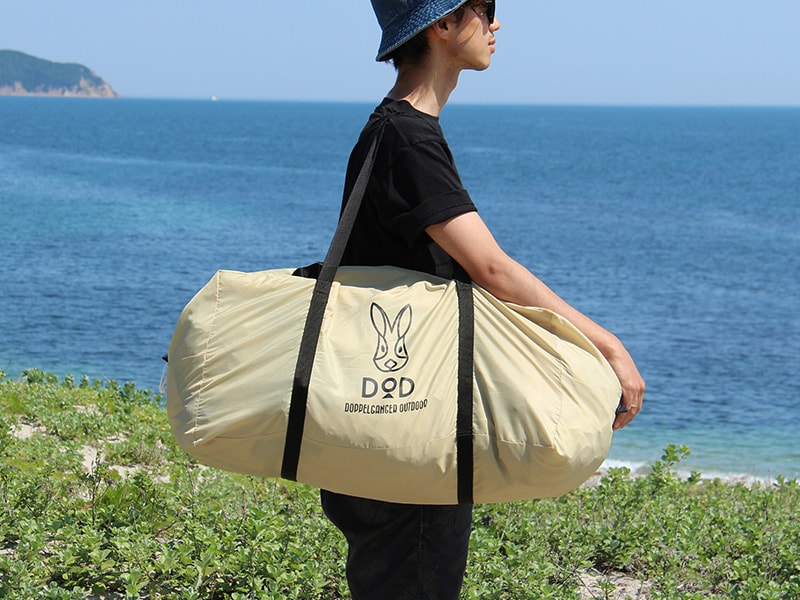 カマボコテントミニの各部の特徴(軽量・コンパクト収納)
