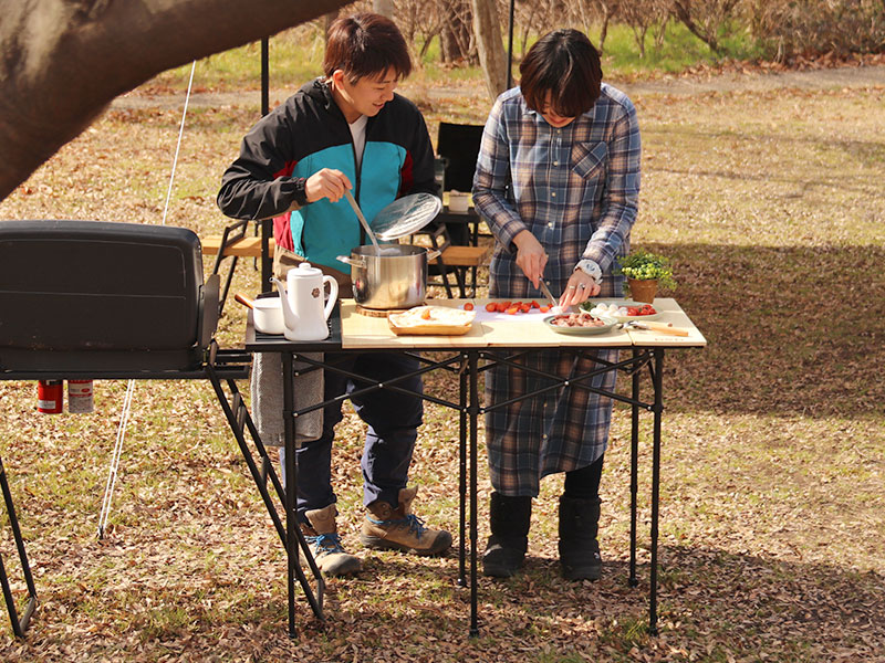  ソトデーチューボーのメインの特徴（おうちのキッチンと同じ高さ）