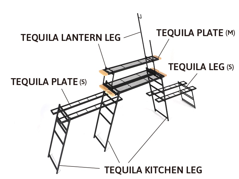  テキーラキッチンレッグのメインの特徴（他製品と組み合わせて、使いやすいシステムキッチンに）