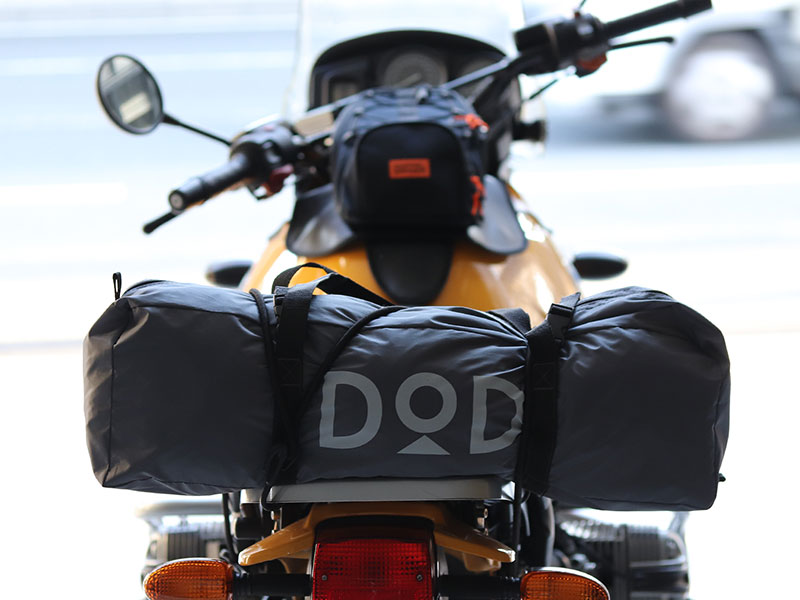 ライダーズベースのメインの特徴(バイクに積みやすいコンパクト性)