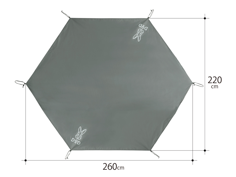 ワンポールテントS用グランドシート GS3-561-GY - DOD（ディーオー