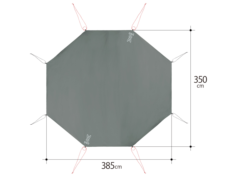 ワンポールテントL用グランドシート GS8-563-GY - DOD（ディーオー ...