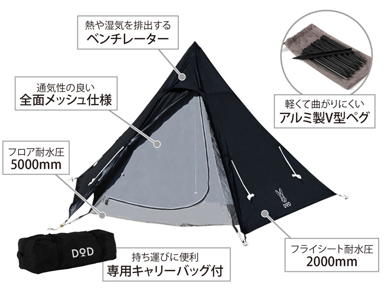 ワンポールテントSの主な特徴