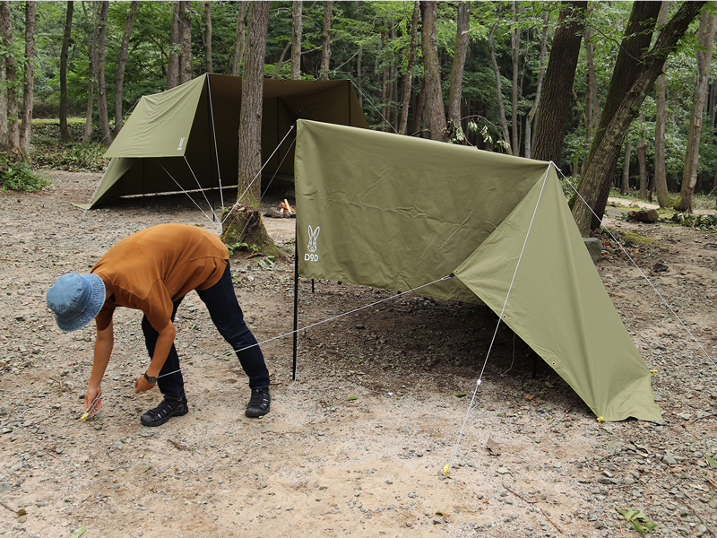 アウトドア テント/タープ ヌノイチS（カーキ） T2-593-KH - DOD（ディーオーディー）：キャンプ 