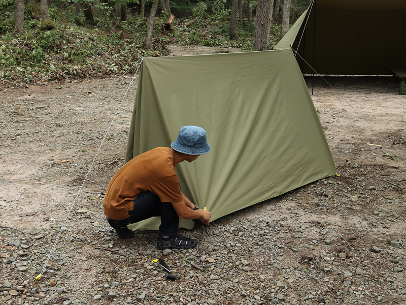 アウトドア テント/タープ ヌノイチS（カーキ） T2-593-KH - DOD（ディーオーディー）：キャンプ 