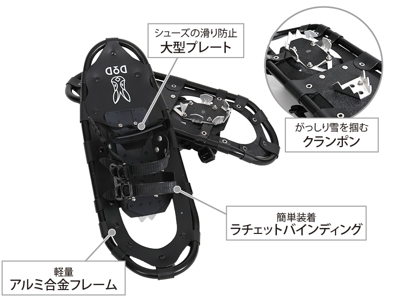 スノーシューの主な特徴