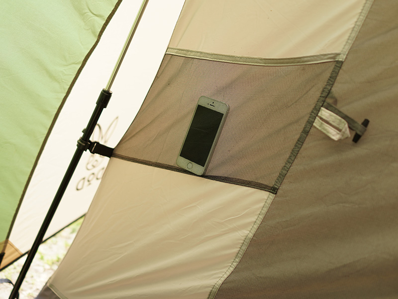 The One Touch Tent M（大口袋（內帳篷入口））各部份的特點