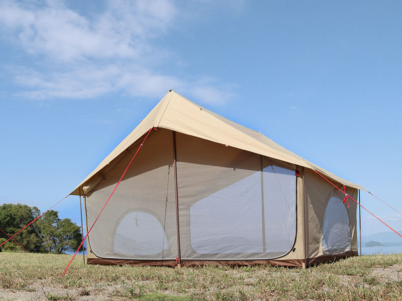  エイテントのメインの特徴（夏は涼しく、冬は暖かいオールシーズン仕様）