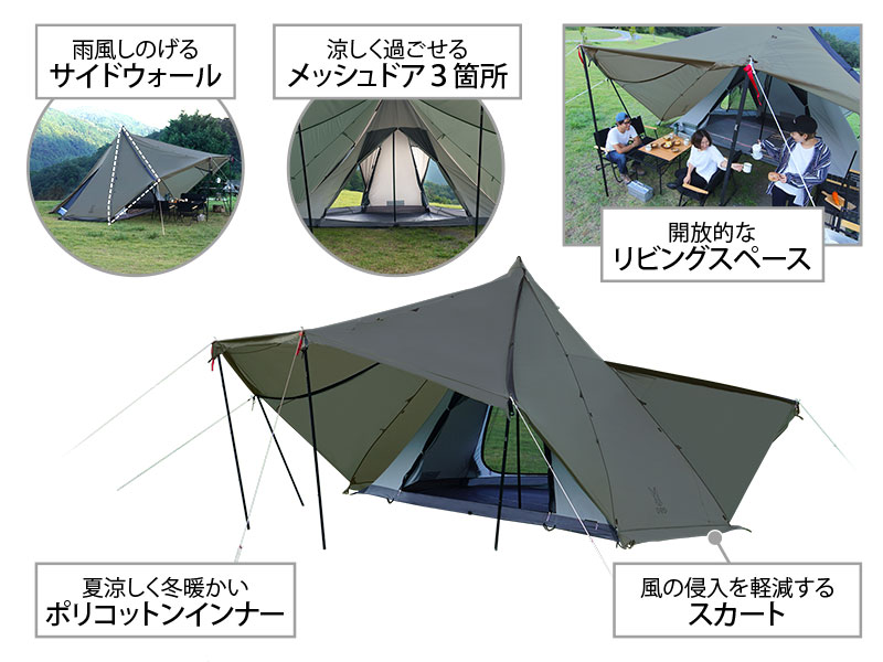ヤドカリテントの主な特徴