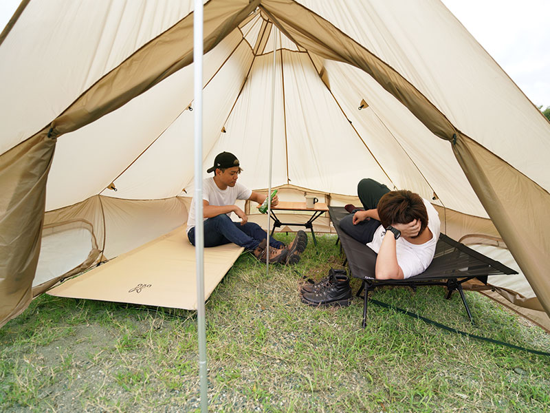 少年帳篷的主要特徵（內部空間無浪費、開放感）