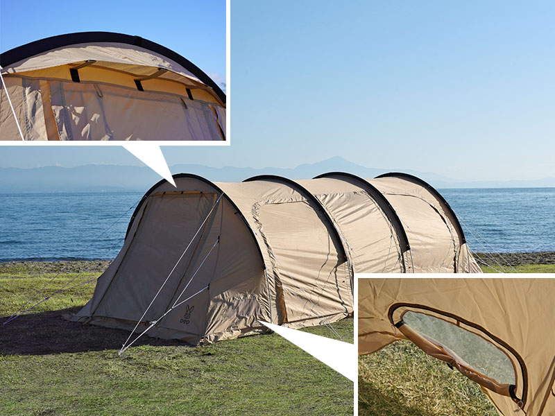 Kamaboko Tent 3M的主要特點（高效通風結構）
