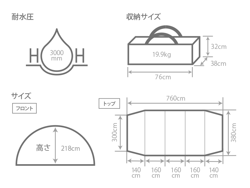 カマボコテント3L（カーキ） T7-690-KH - DOD（ディーオーディー）：キャンプ用品ブランド