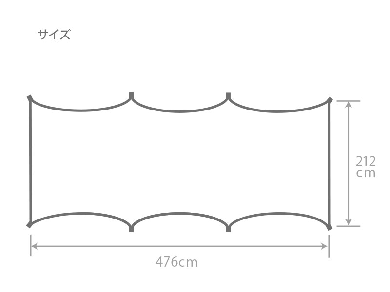  カマボコシールドMのサイズ画像