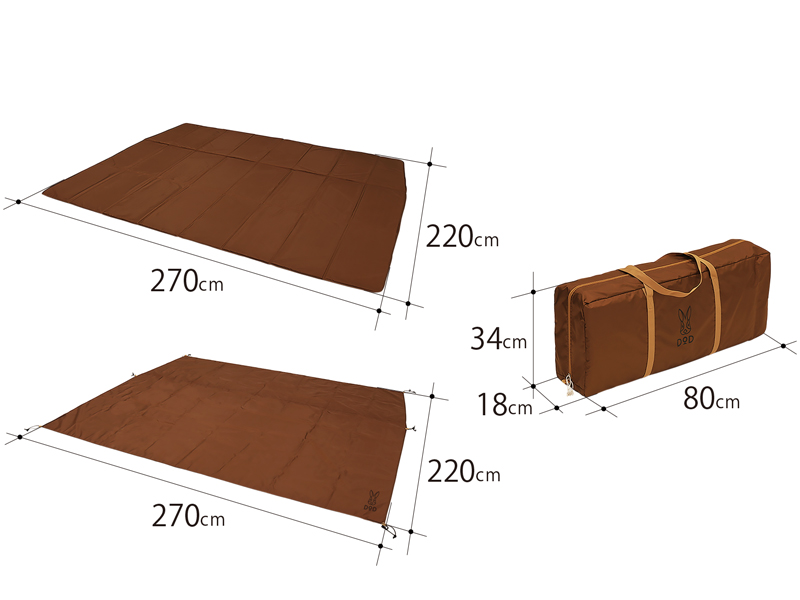 DOD カマボコテント3M用マットシートセット
