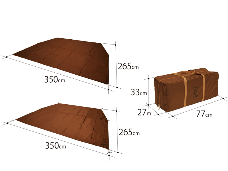 カマボコテント3L用マットシートセット TM7-705 - DOD（ディーオー 