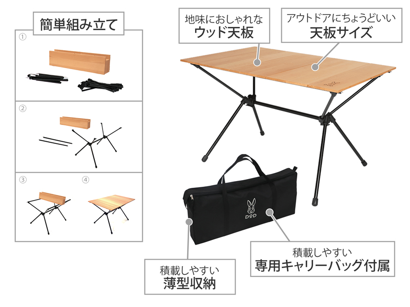 販売終了】ジミニーテーブルМ TB5-724-WD - DOD（ディーオーディー ...