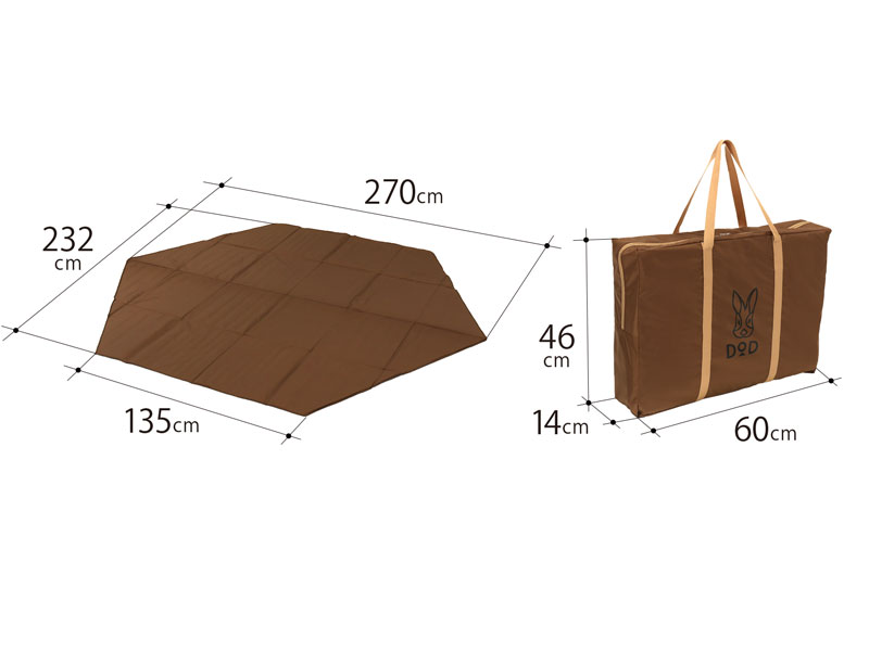 ワンポールテントS用マット MA3-769-BR - DOD（ディーオーディー ...
