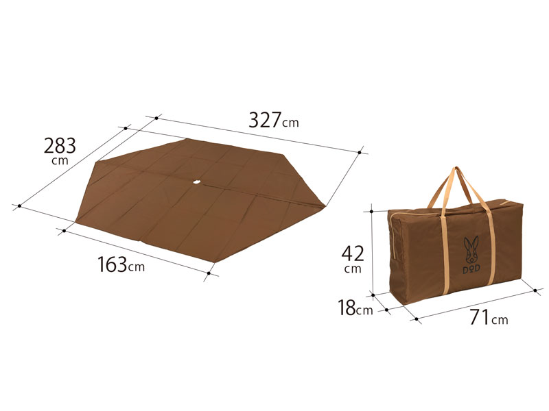 DODワンポールテント用　マットM　専用バッグ付き