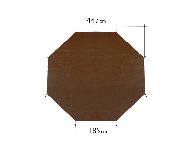  タケノコテント用グランドシートのサイズ画像