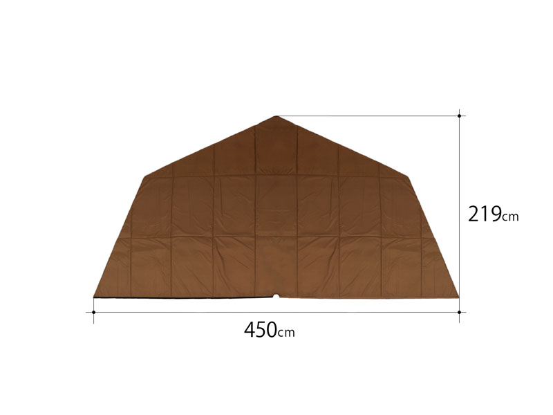  タケノコテント用マットのサイズ画像
