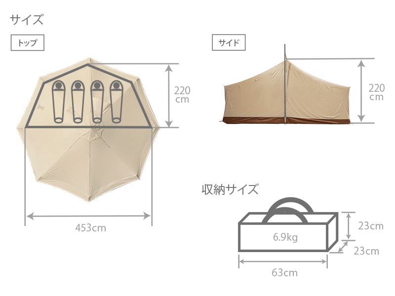 DOD タケノコテント用　インナーテント