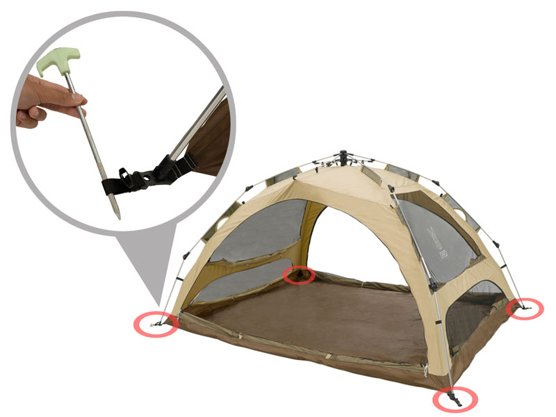  わがやのテントの組立／設営方法