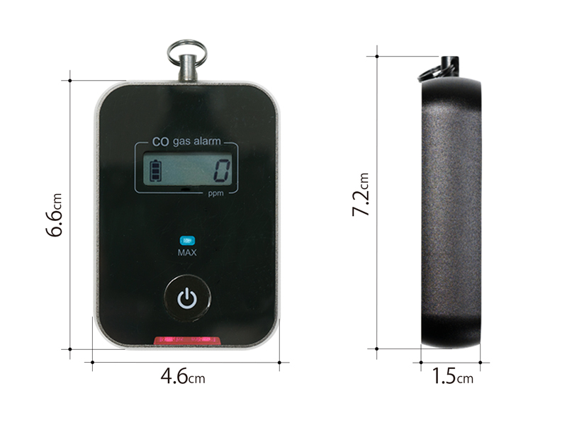  キャンプ用一酸化炭素チェッカー2のサイズ画像