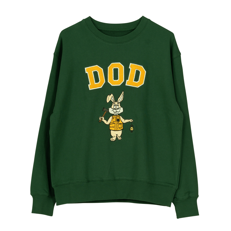 新品　DOD カレッジスウェット　グリーン　L