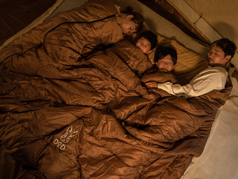 【新品未使用】DOD 4人家族用寝袋わがやのシュラフ S4-511 ディーオーディー アウトドア 寝袋/寝具 見事な創造力