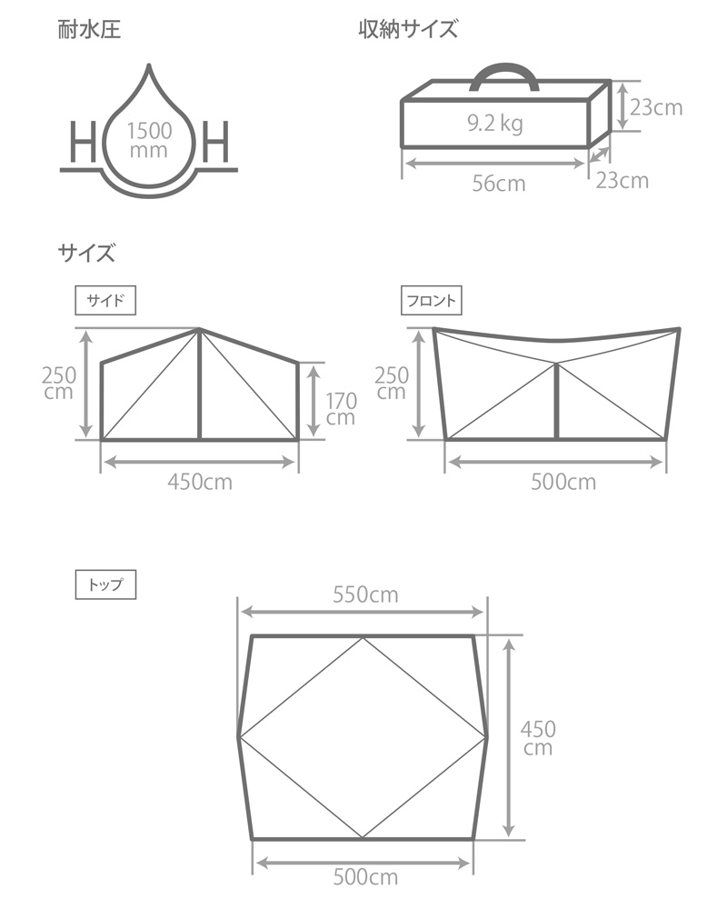 ベースアンドパッカーナのサイズ画像