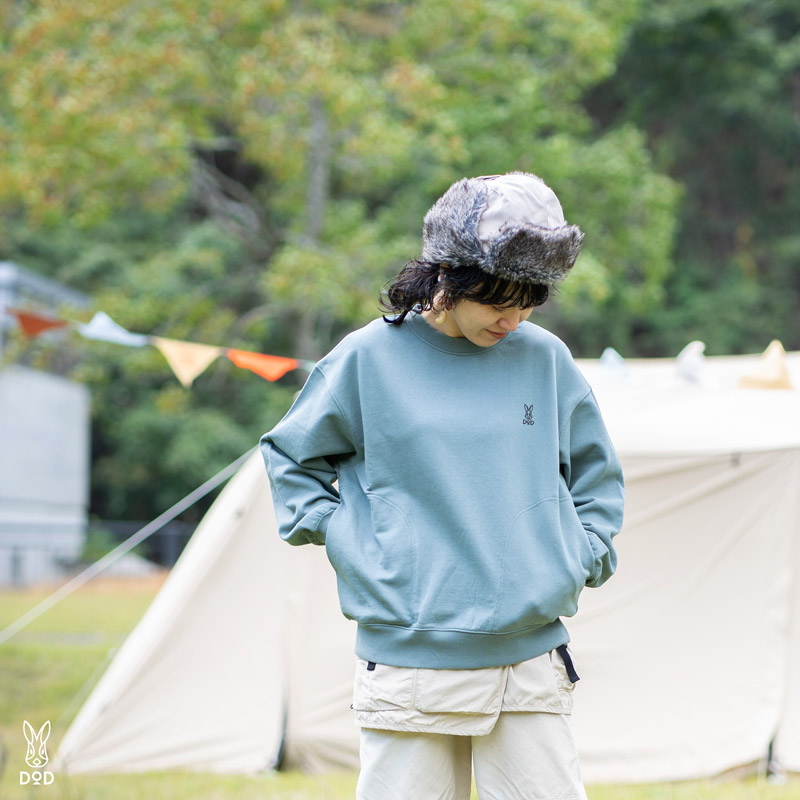 ウサロゴスウェット（アイボリー/ブルーグレー/シックオリーブ/チャコールグレー）JK058-IV/BL/KH/CH-S/M/L/XL