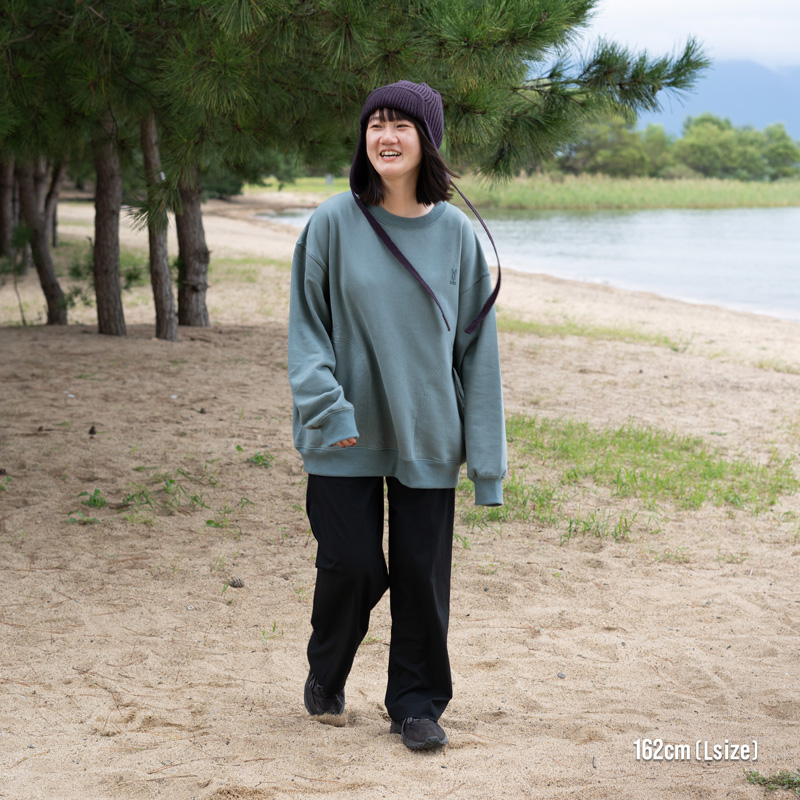 JK058-IV-S ウサロゴスウェットS/M/L/XLの着用イメージ