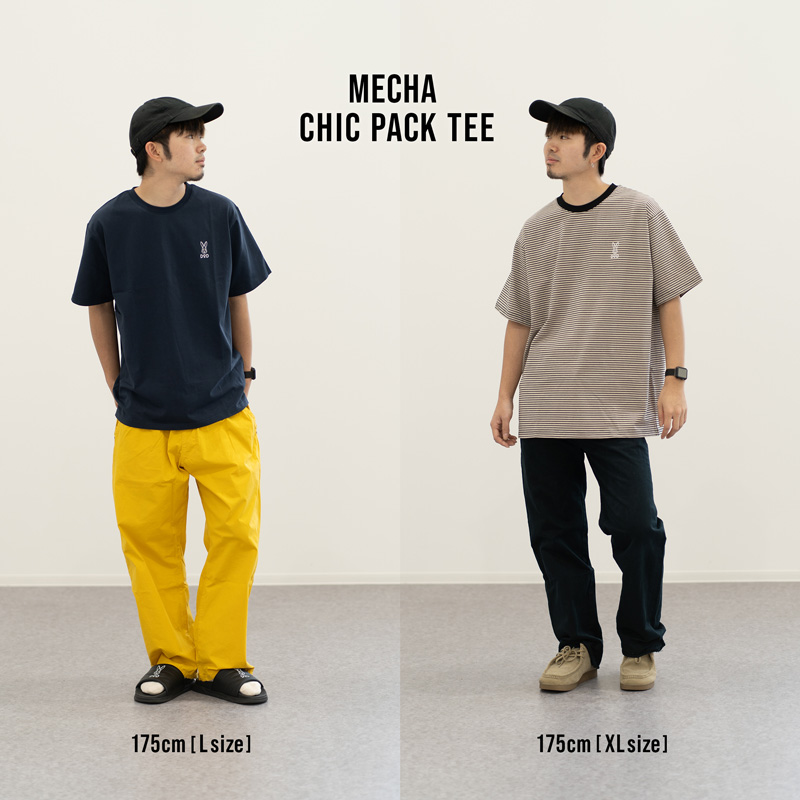 メチャシックパックTee（ネイビー/ボーダー） TS002-NB-110/130/150/S