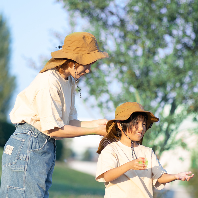 ウサファリハット（キャメル/ブラック/アイボリー） HT057-CA/BK/IV-S