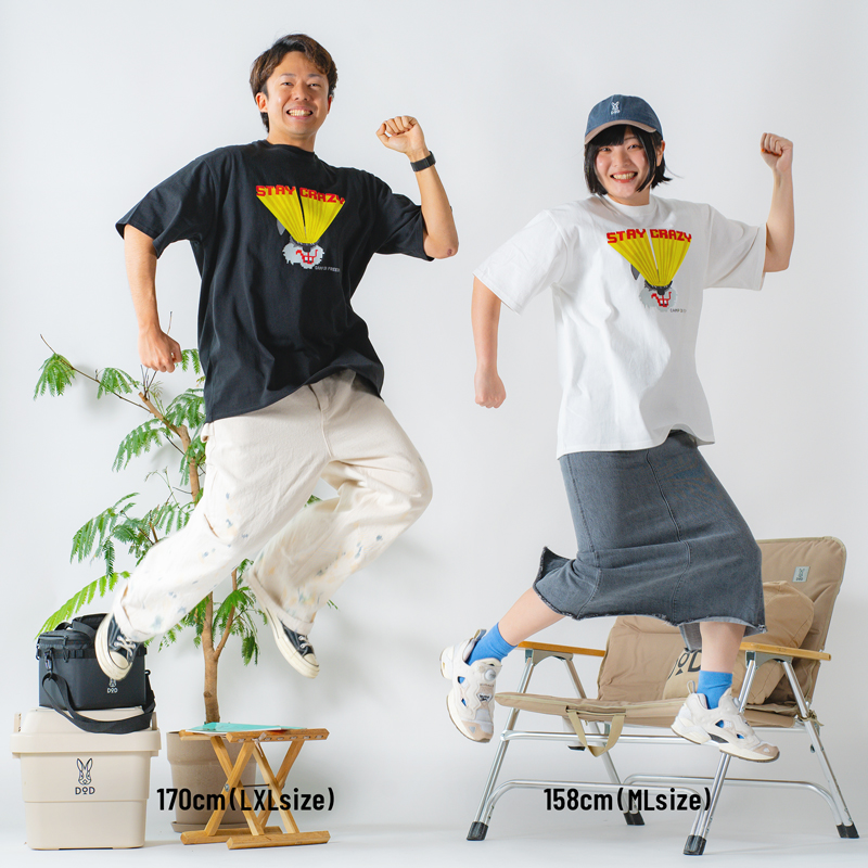 TS079-WH-ML ステクレビームTee ML/LXLの着用イメージ