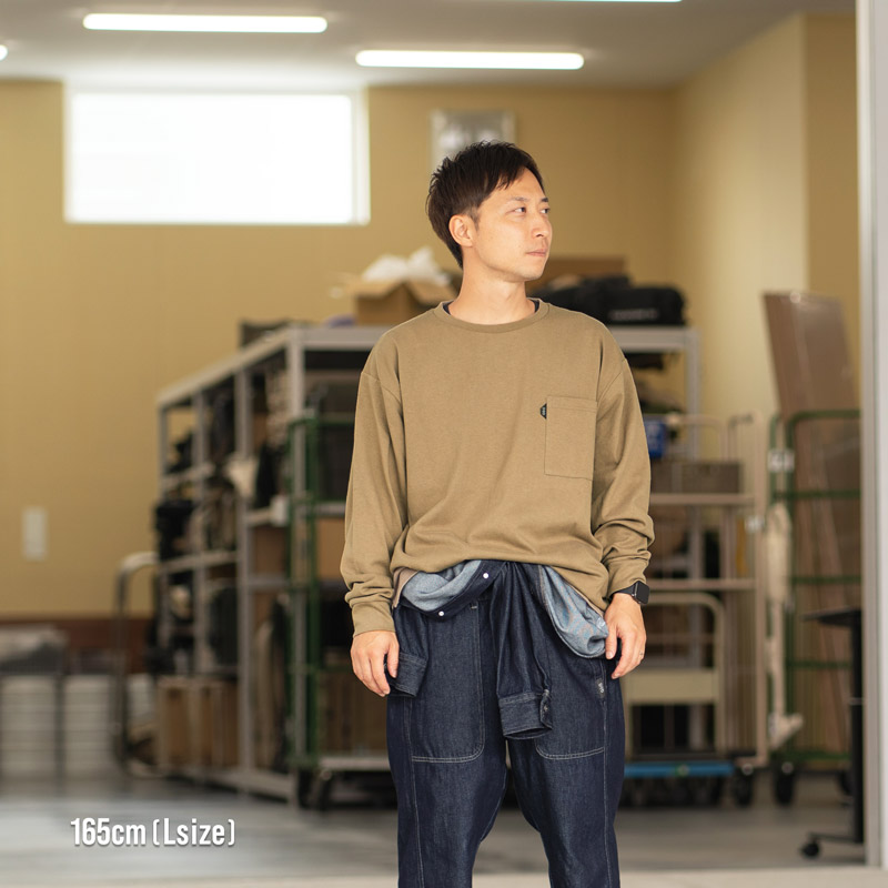 TS084-WH-M ウサコットンロンティーM/L/XLの着用イメージ