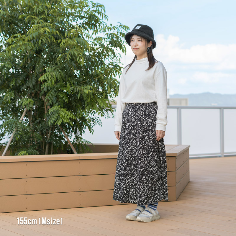 TS113-WH-M キャンパーノ・モックネックM/L/XLの着用イメージ