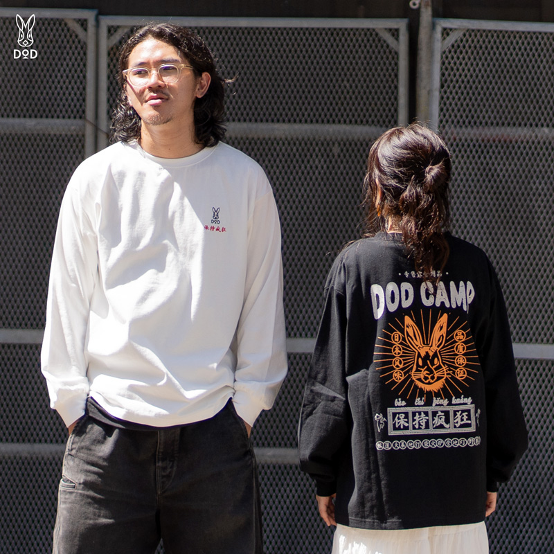 シャンハイバニーロンティー（ブラック/ホワイト） TS136-BK/WH/-M/L/XL
