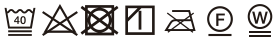  リャンメンモフベスM/Lの洗濯表示タグ
