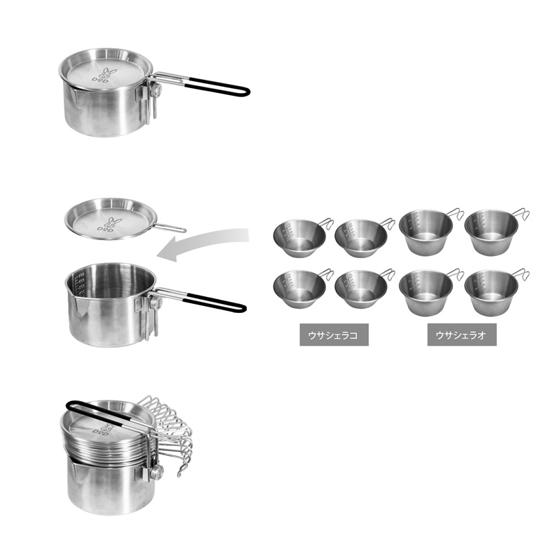 シェラケトルのメインの特徴(シェラカップとぴったりスタッキング)