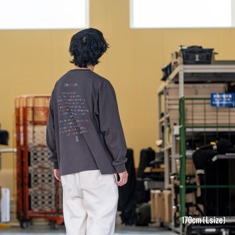 TS156-WH-M ウサコットンロンティーM/L/XLの着用イメージ
